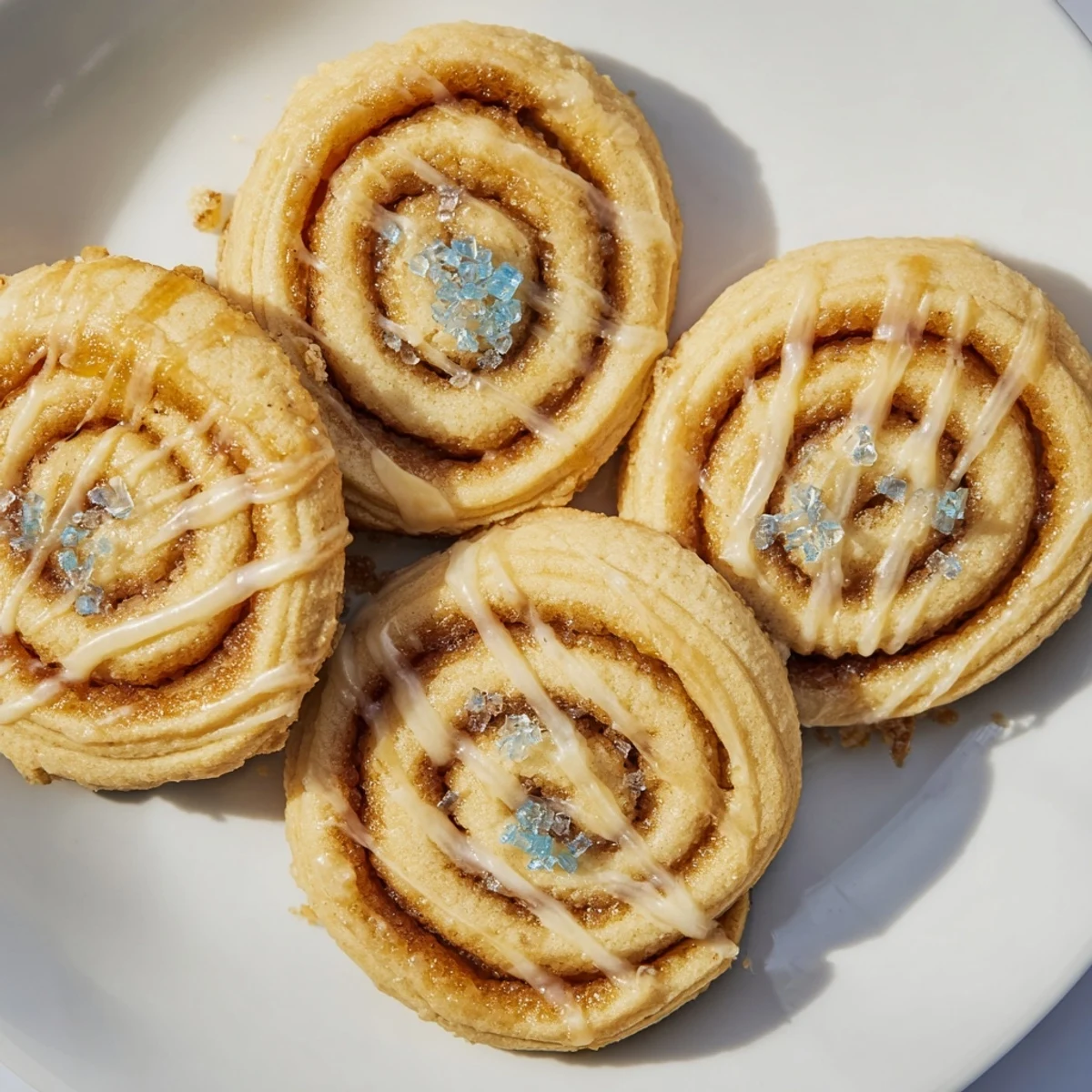 Delightful Gingerbread Hanukkah Cinnamon Roll Cookies with a rich cinnamon filling and sweet glaze.