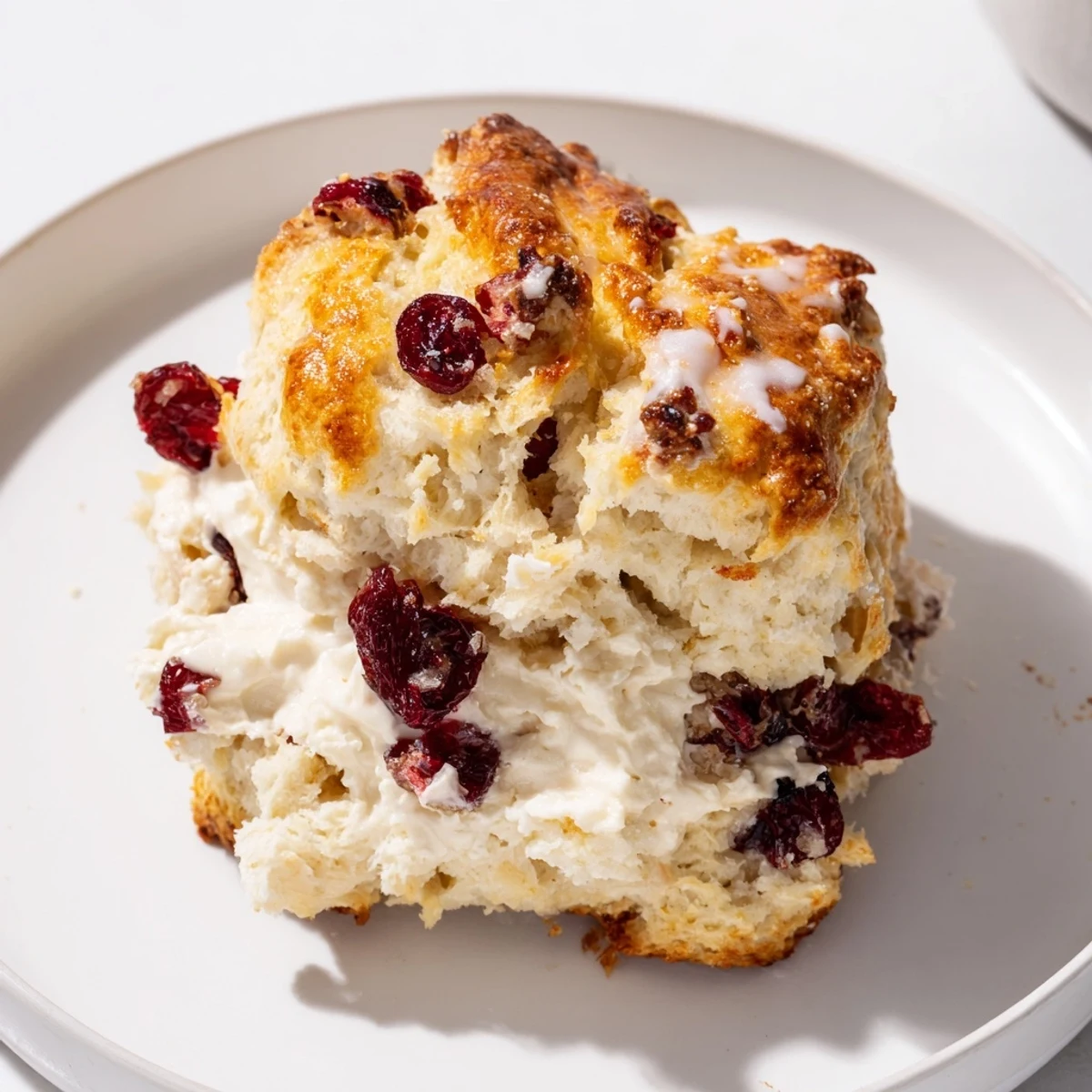 Savory cranberry jalapeño dip scones, warm and inviting, topped with coarse sugar.