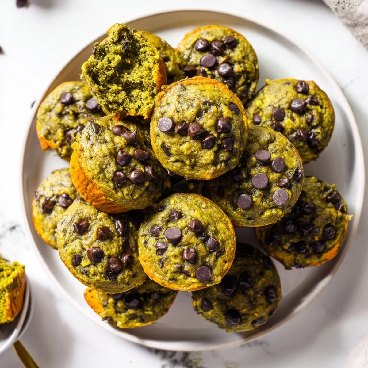 Matcha Pumpkin Chocolate Muffin