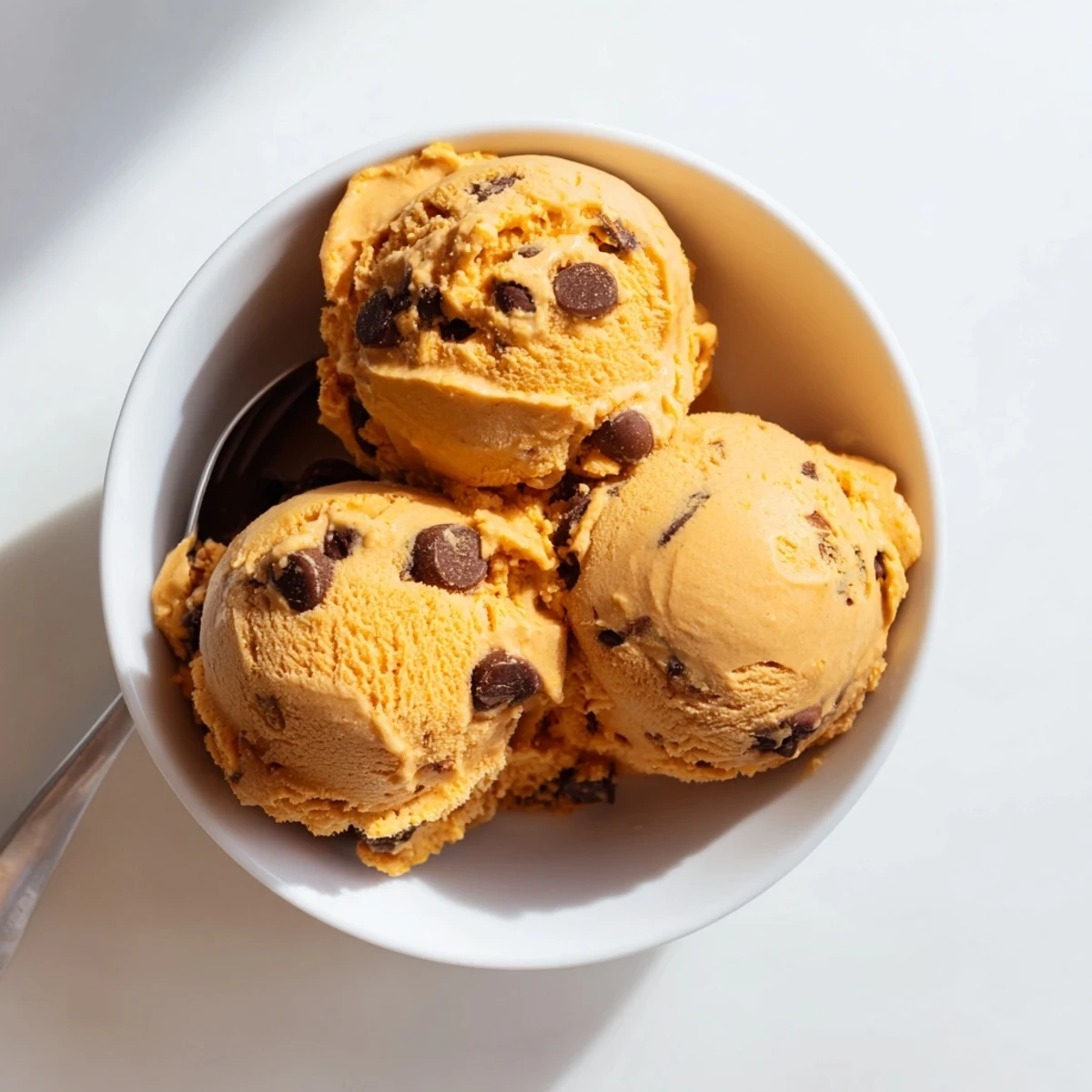 Delicious Pumpkin Chocolate Chip Muffin Ice Cream, perfect for cozy fall desserts.