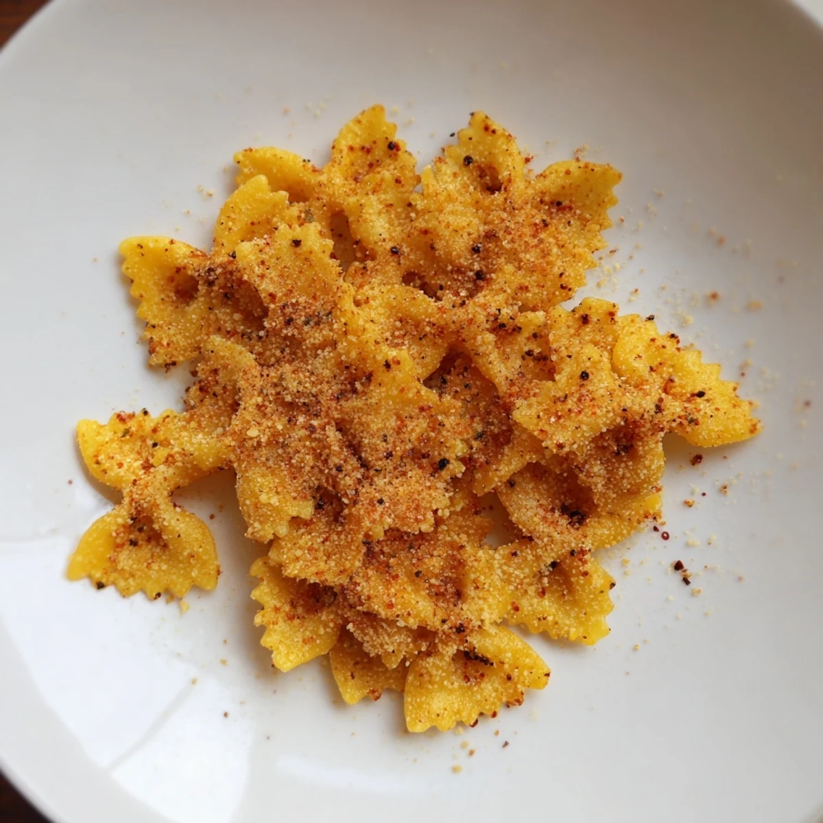 Crispy pasta chips seasoned variety, perfect for dipping into your favorite sauces.  