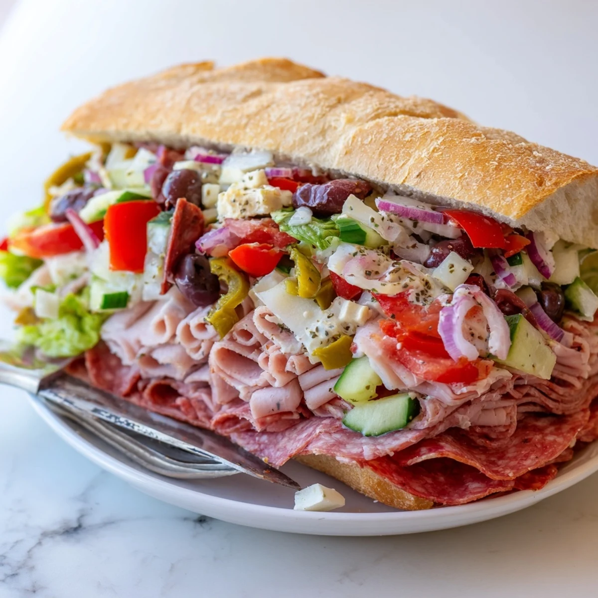 Colorful Flavor Mash-Up Sandwiches stacked high, ready to delight your taste buds.  