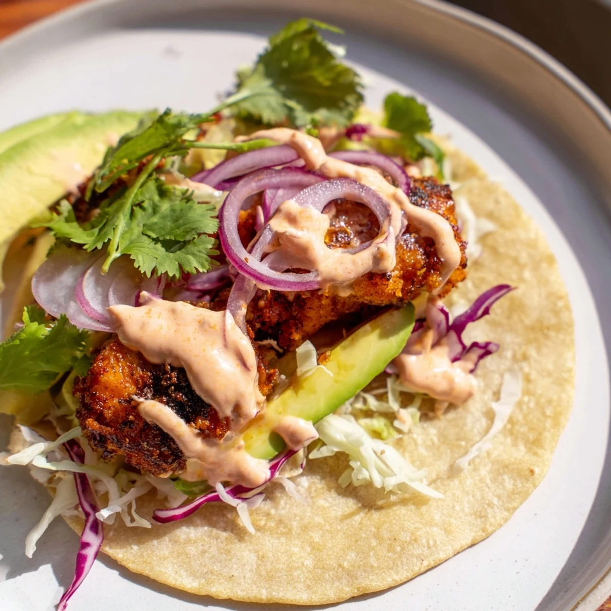 These Chipotle Lime Roasted Fish Tacos display perfectly roasted white fish piled into fresh corn tortillas, ready to eat.