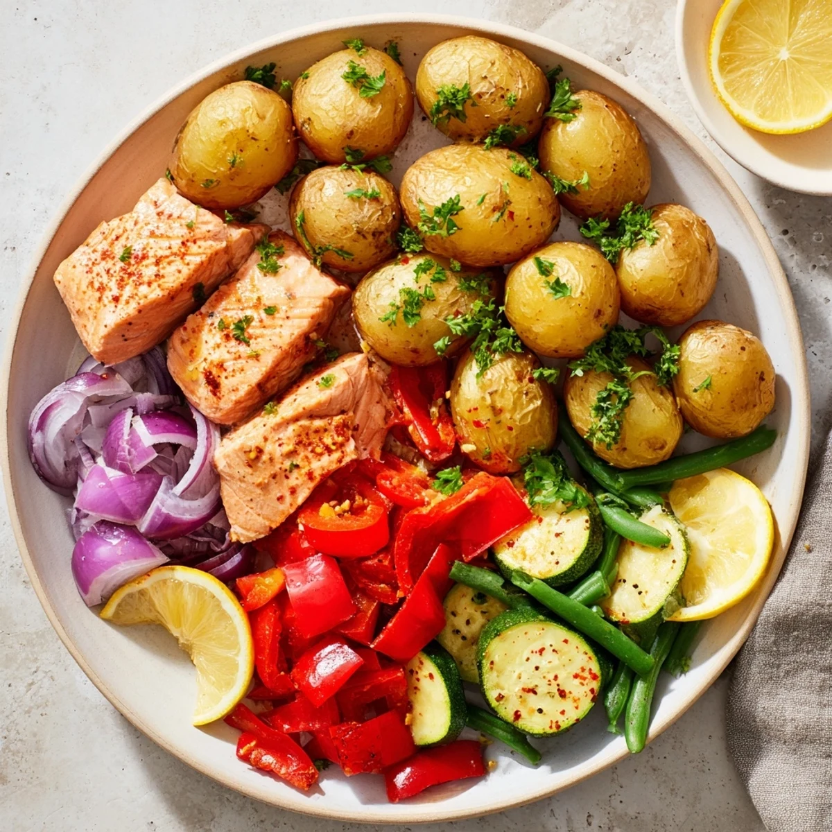 Golden, crispy potatoes and flaky salmon pieces in this delicious Salmon & Potato Skillet.