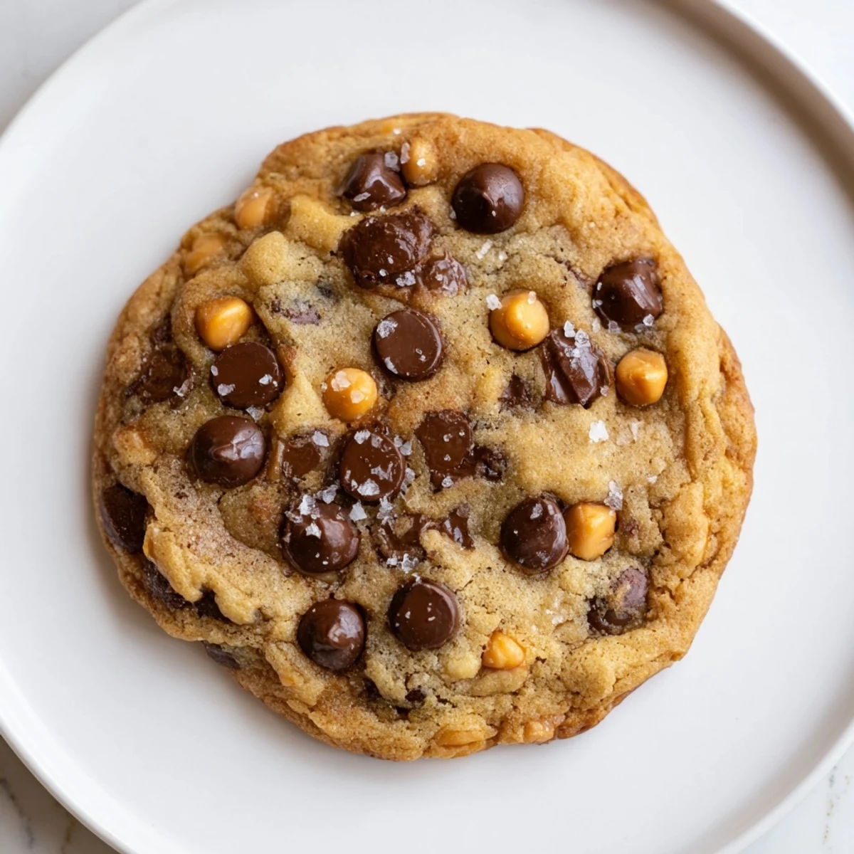 Fresh from the oven: a batch of Best Ever Butterscotch Chocolate Chip Cookies, bursting with rich flavors.