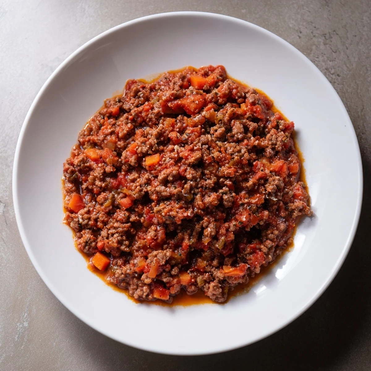 Close-up of a rustic bowl filled with Classic Tuscan Ragu, promising a satisfying Italian meal.