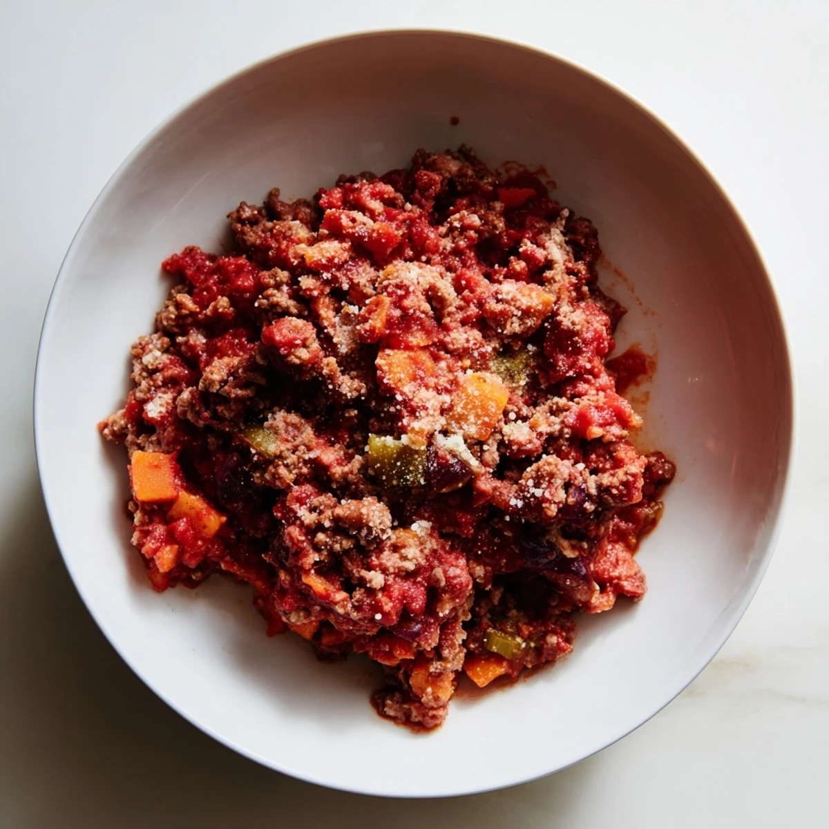 A rich bowl of Classic Tuscan Ragu, fragrant with herbs atop your favorite pasta dish.
