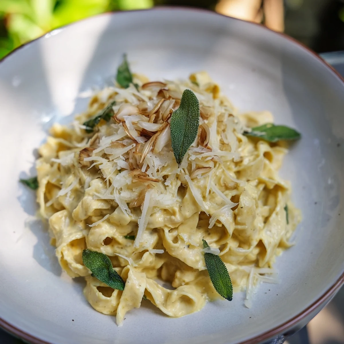 Healthy Creamy Pumpkin Sage Pasta