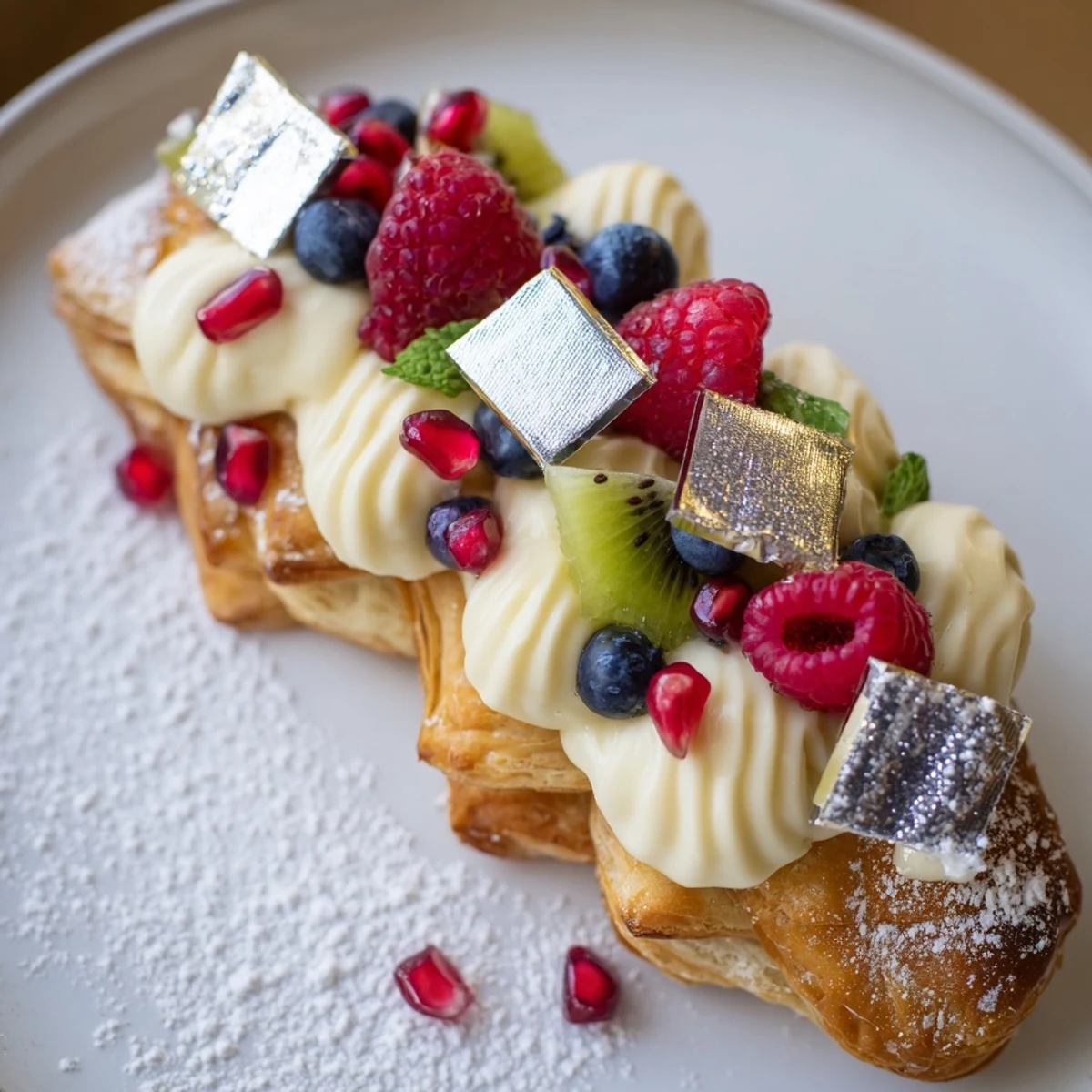 Glistening Luxury Diamond Engagement Platter featuring fresh jewels and delicate, golden pastries for a treat.