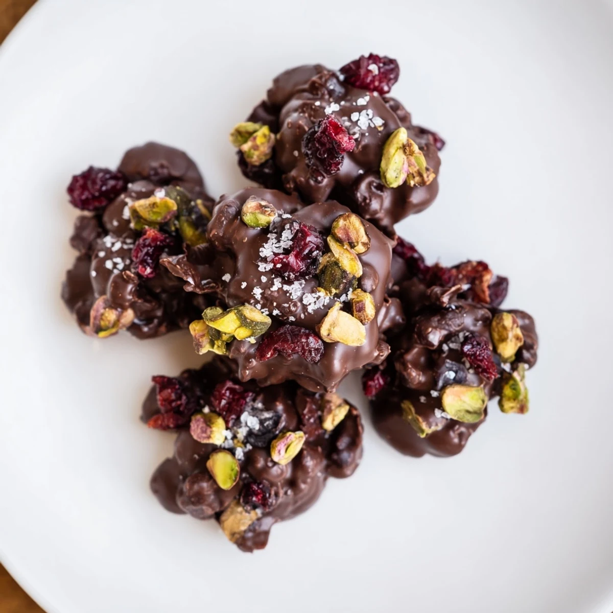 Enjoy homemade Pistachio and Dried Cranberry Clusters; a satisfying snack with a balance of sweet and salty flavors.
