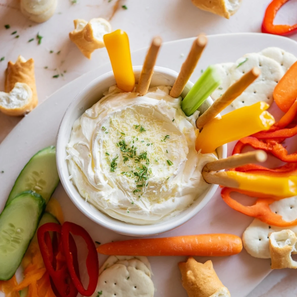 Holiday-ready reindeer antler spread: A close-up view of the savory dip's delicious elements.