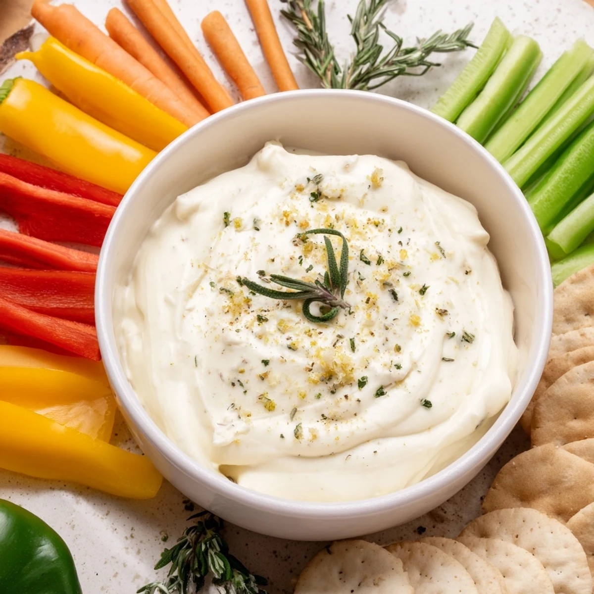 Festive reindeer antler spread, featuring a creamy dip surrounded with crunchy vegetable "antlers."
