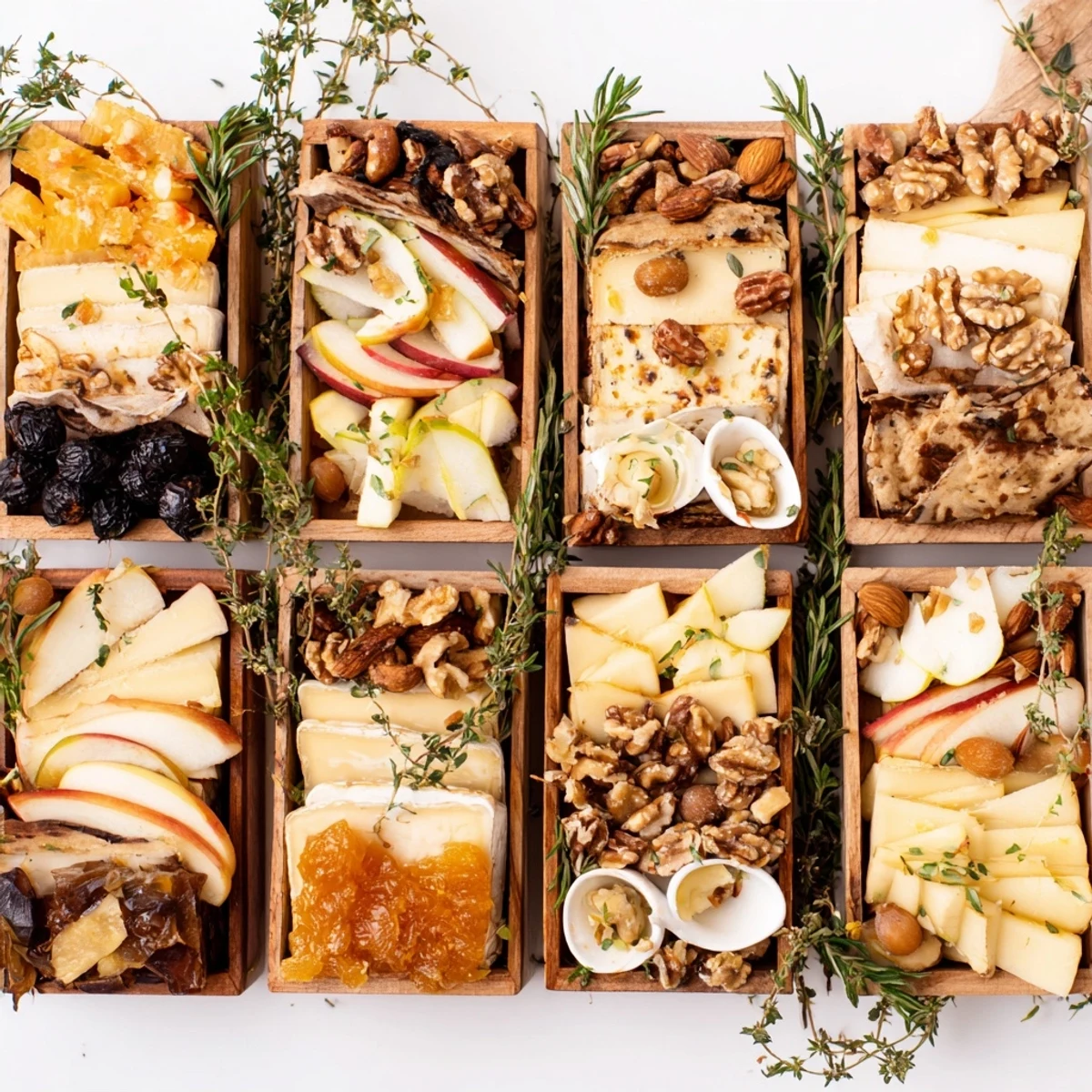 A beautifully arranged Twelve Days of Cheese Board, showcasing cheese and perfect pairings for your guests.