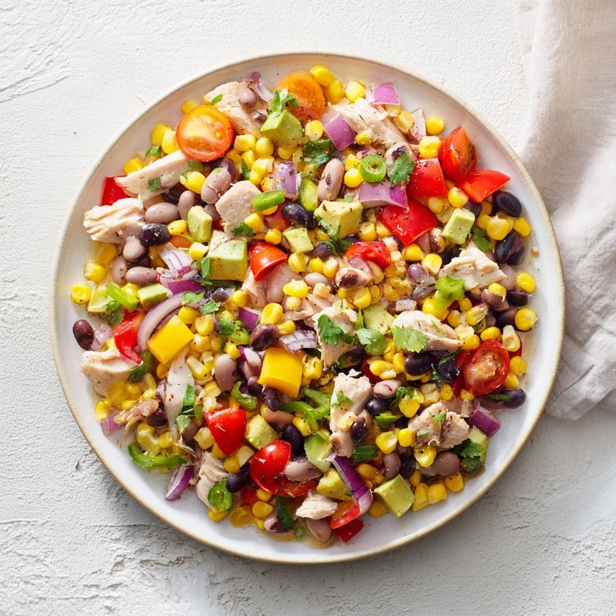 Vibrant Dense Southwestern Bean Salad, with creamy avocado, perfect for a flavorful, hearty meal.