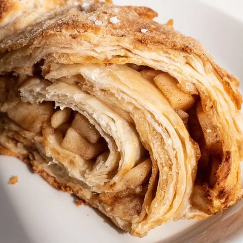 Golden brown 3-Ingredient Apple Pie Rolls, fresh from the oven and lightly sugared.