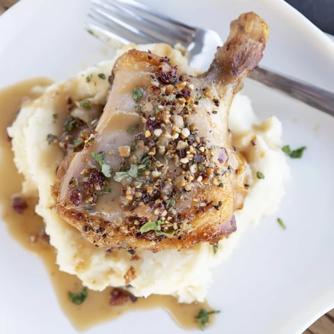 Tender Oktoberfest chicken served with rich, creamy mustard mash for autumn feasts.  