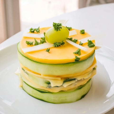Vibrant Lucky Four-Leaf Clover Snack featuring cucumber, cheese and grape halves on a plate.