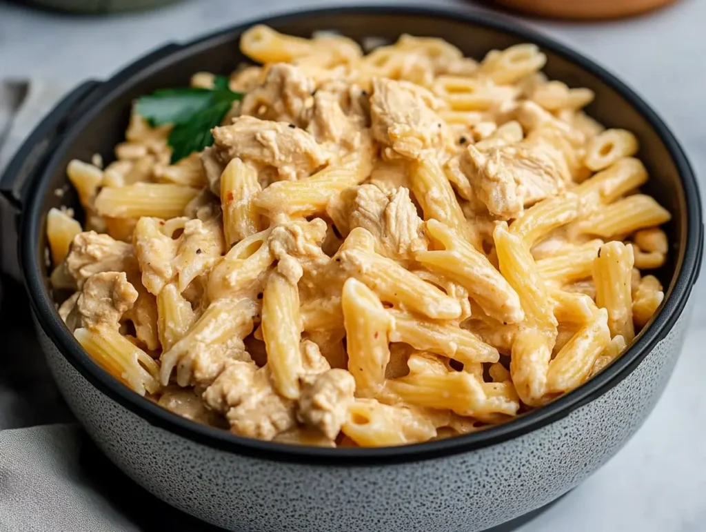 Instant Pot filled with creamy chicken pasta : : cheap and easy instant pot recipes