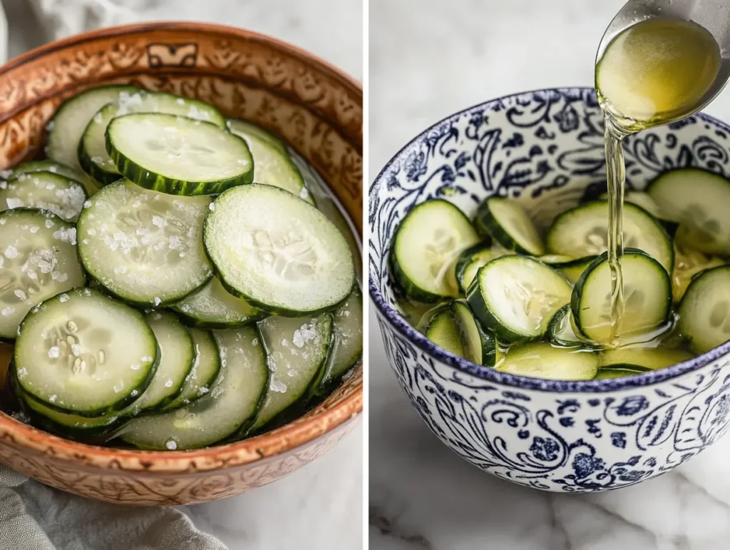 Preparing the Din Tai Fung Cucumber Recipe