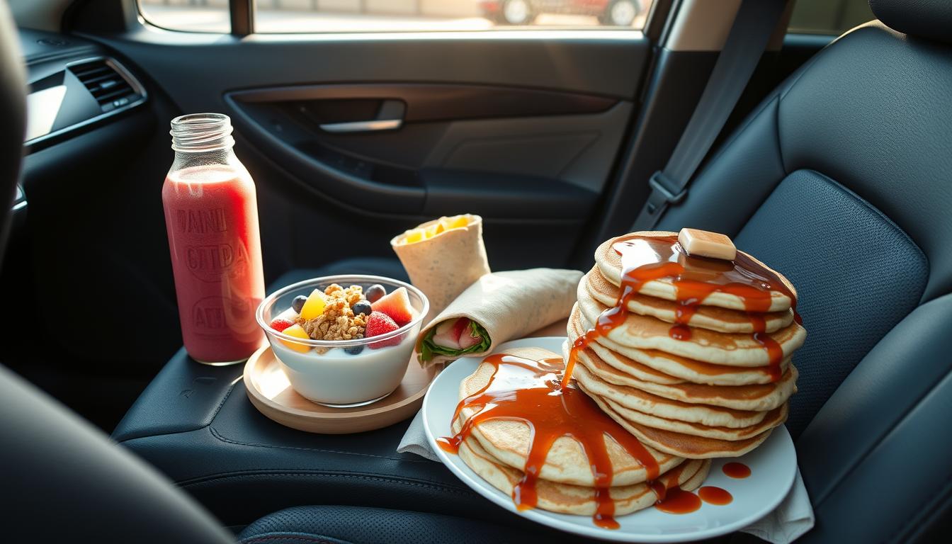 What is a good breakfast to eat in the car?