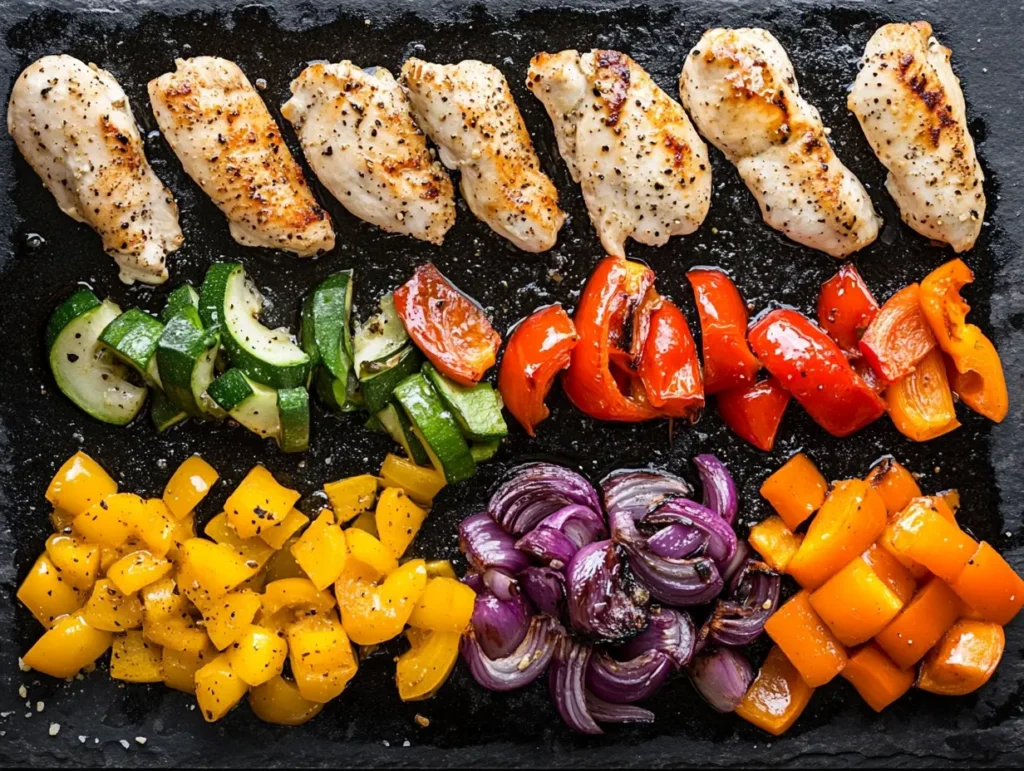 chicken cooking on a Blackstone griddle