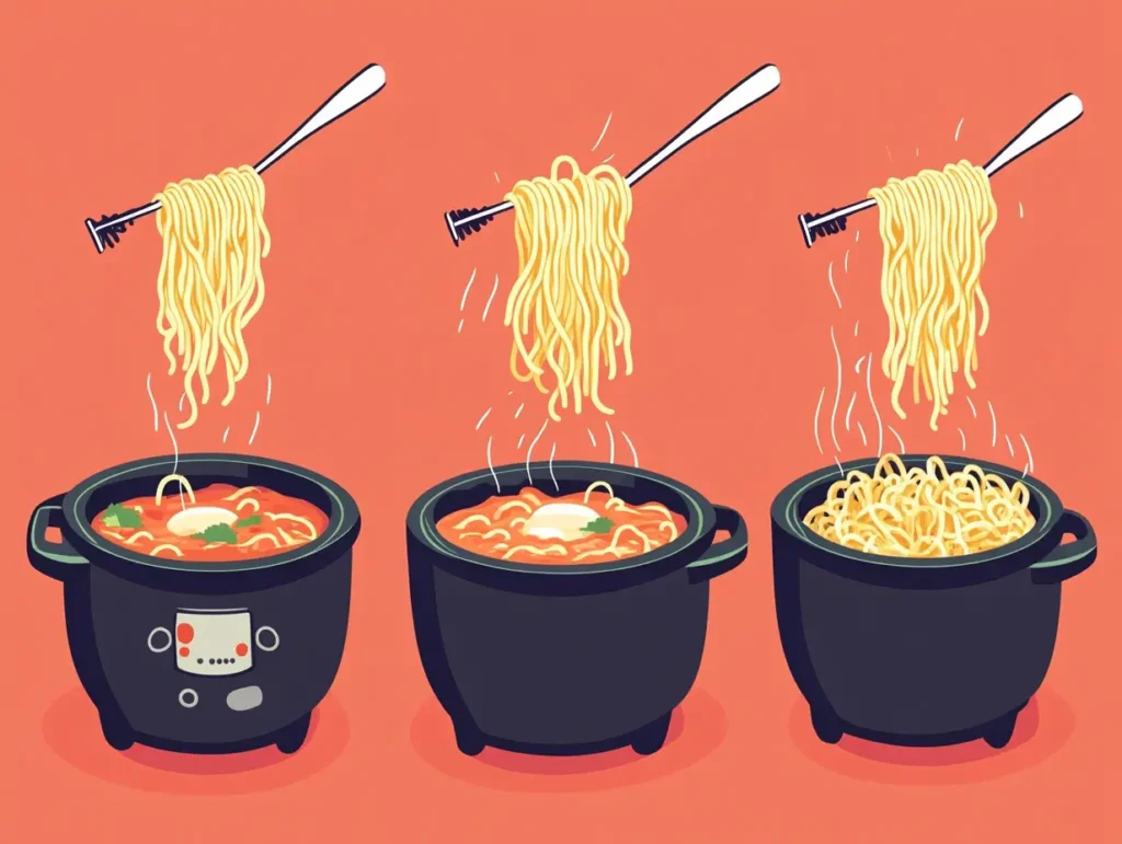 illustration of how crockpot heat builds gradually over time